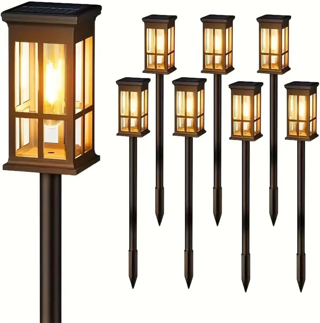 Solar Led Waterproof Pathway Lights Outdoor Garden Landscape Decor