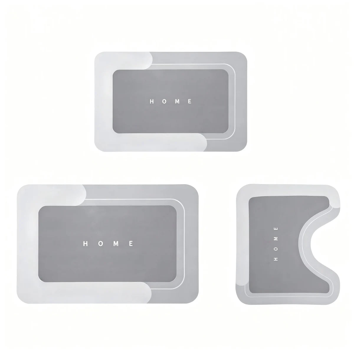 Quick Absorbent Non Slip Bathroom Rug And Bath Mat Set