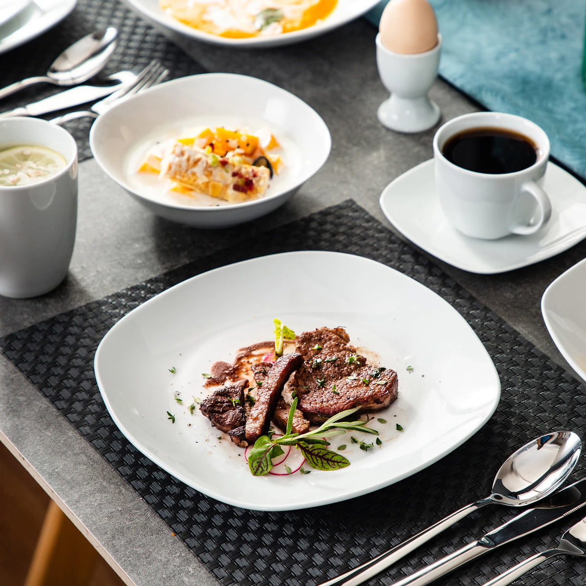 Malacasa 50 Piece Premium Porcelain Dinnerware Set