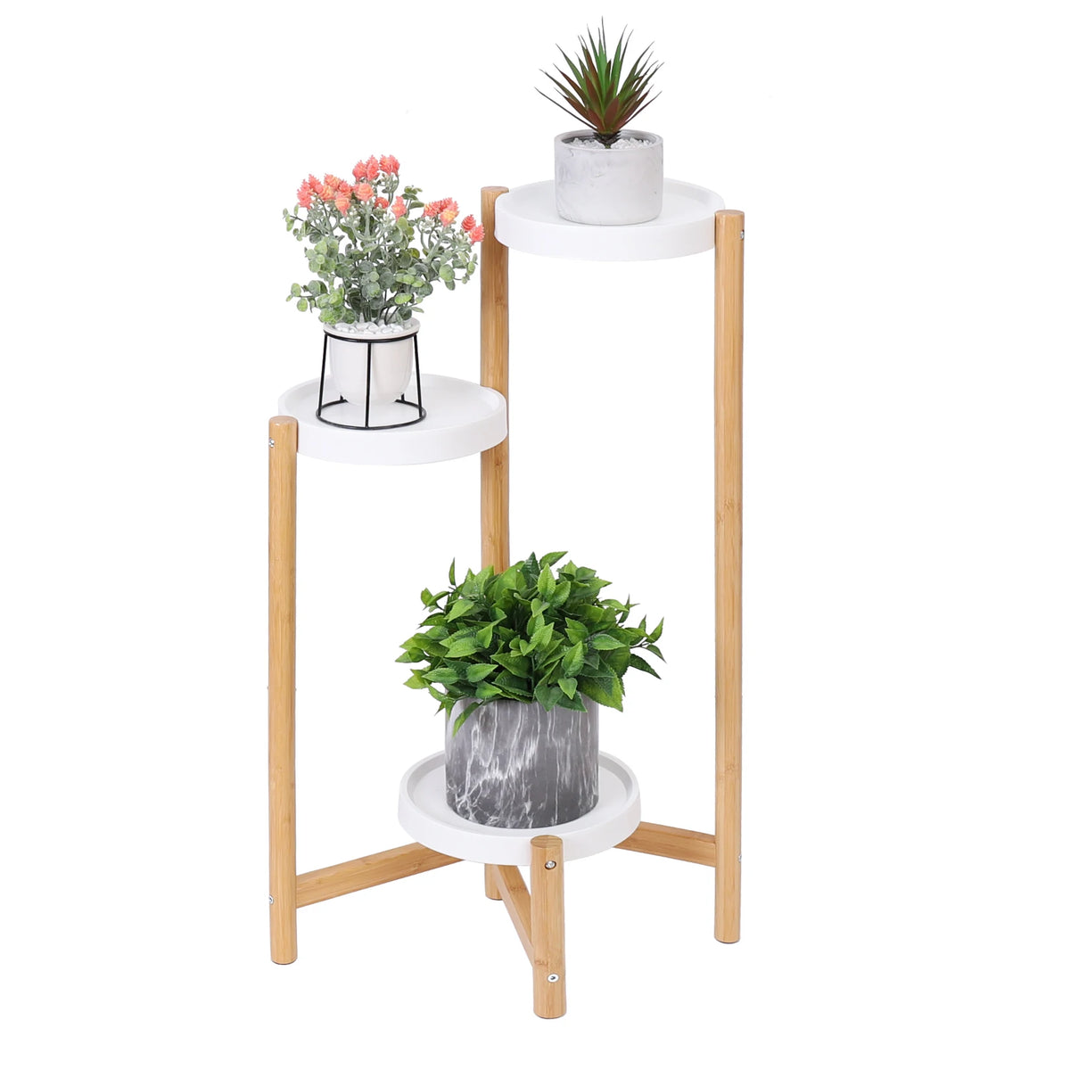 Bingopaw Three Tier Bamboo Plant Stand Display Rack