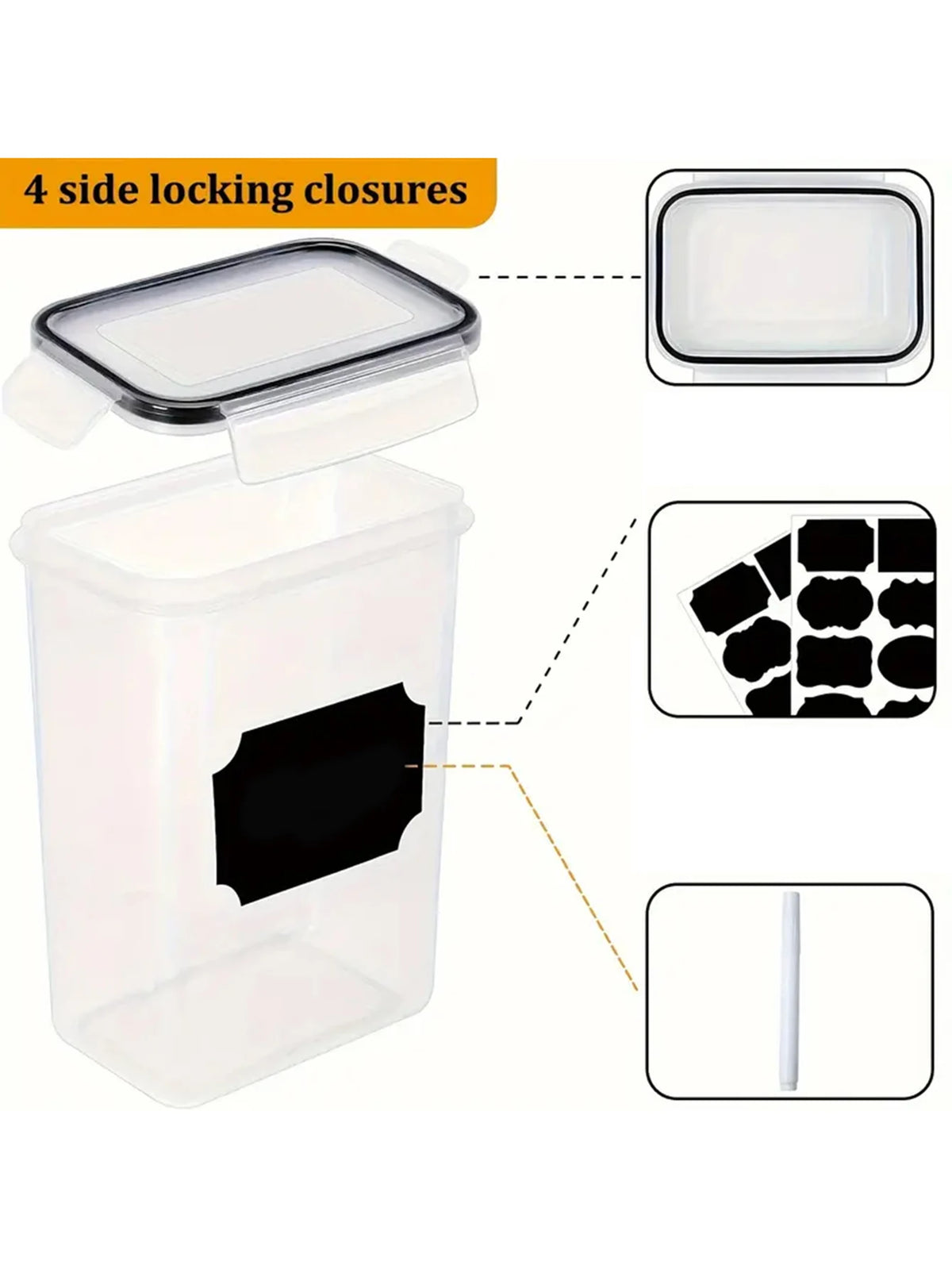 Commercial Grade Airtight Food Storage Containers With Secure Lids