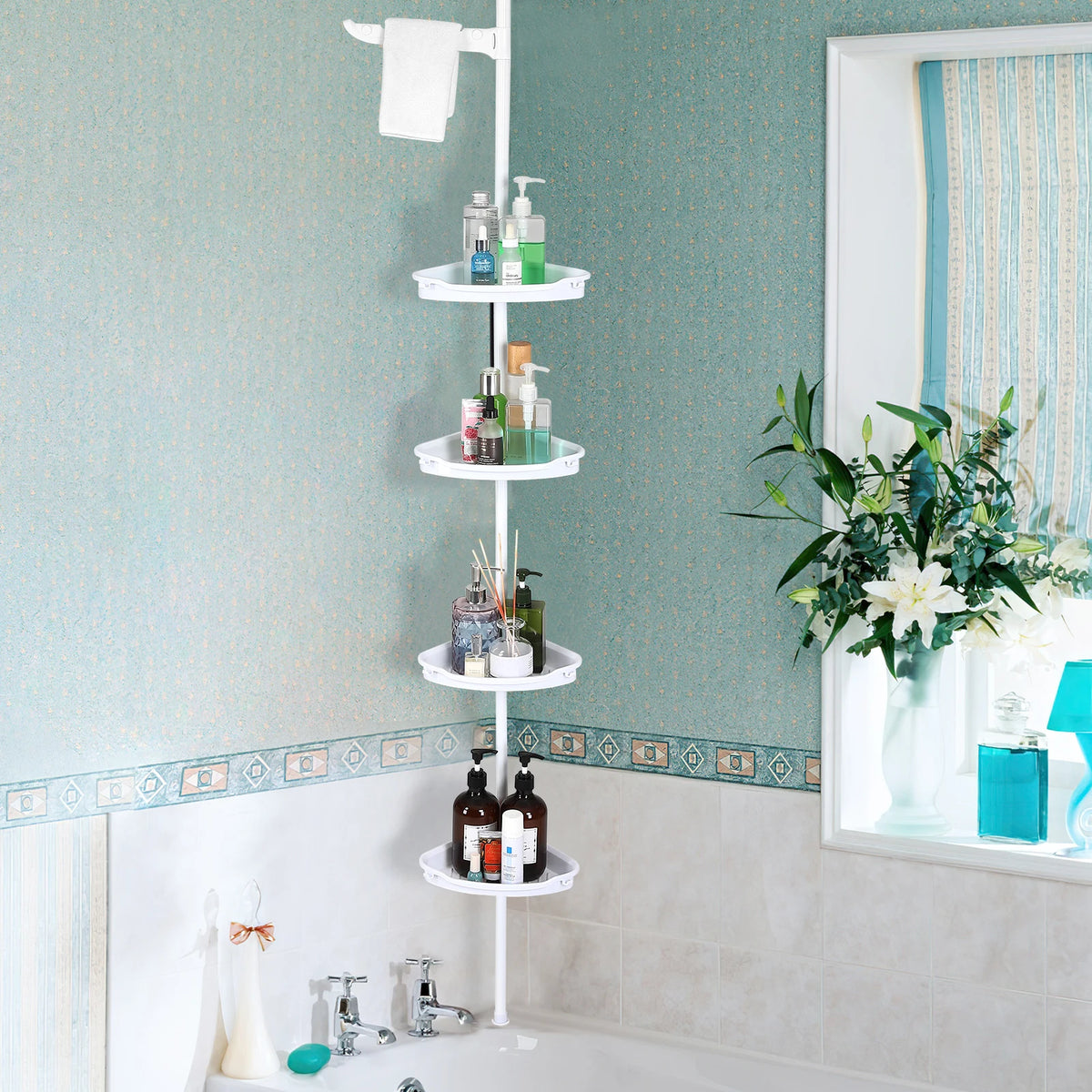 HiMISS 4 Tier Corner Shower Caddy Bathroom Storage Organizer