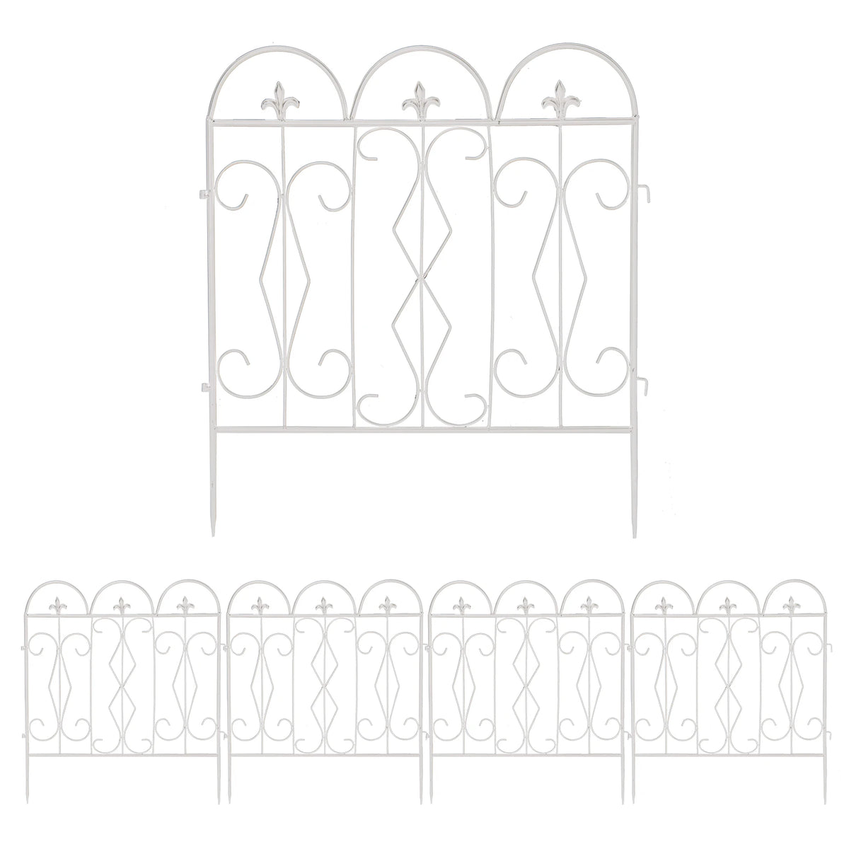 Rustproof Powder Coated Cast Iron Landscape Garden Fence Set