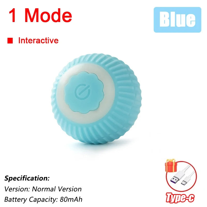 Automatic Rechargeable Rolling Ball Pet Toy For Cats And Dogs