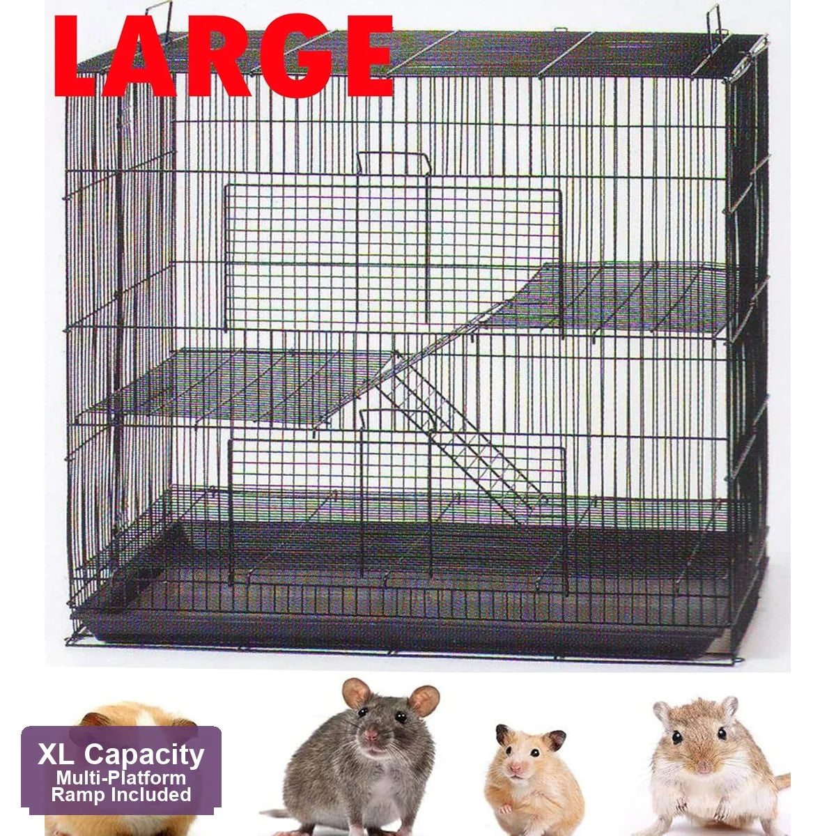 Four Tier Small Animal Cage Multi Level Indoor Pet Habitat