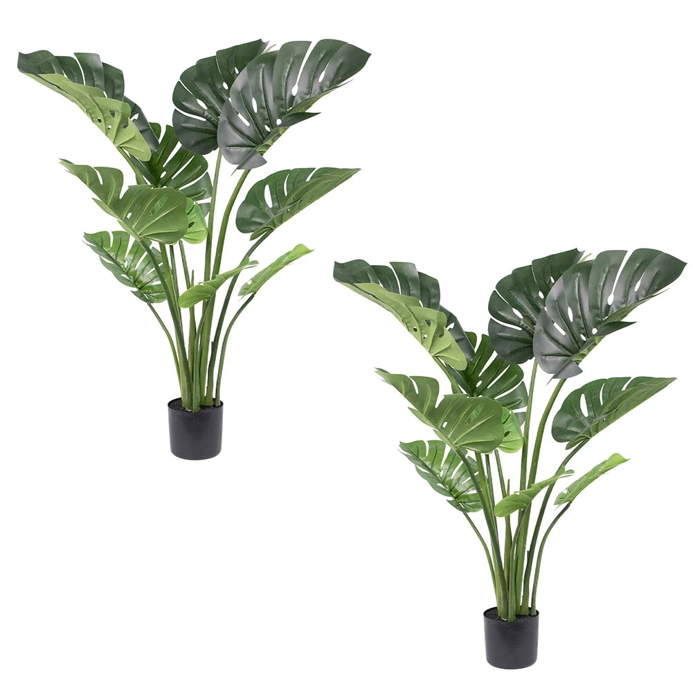 Artificial Monstera Plant With Pot For Indoor Office Decor