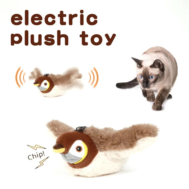 Interactive Touch Activated Chirping Flapping Bird Plush Toy