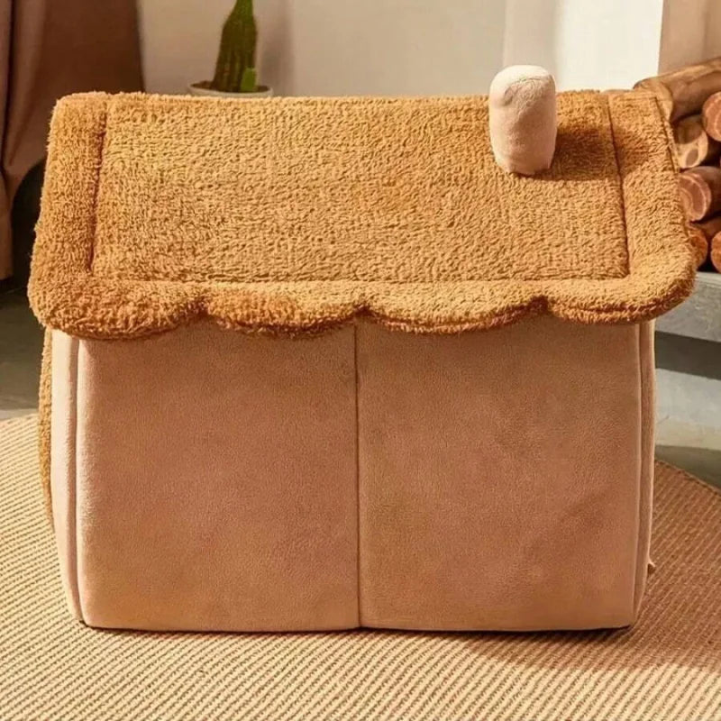 Foldable Washable Pet Cave Bed For Small Dogs And Cats