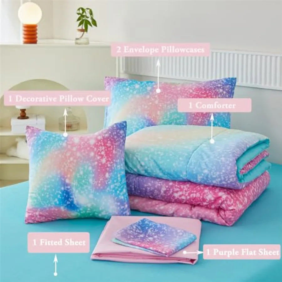 Girls Polyester Cotton Comforter Bedding Set For Kids