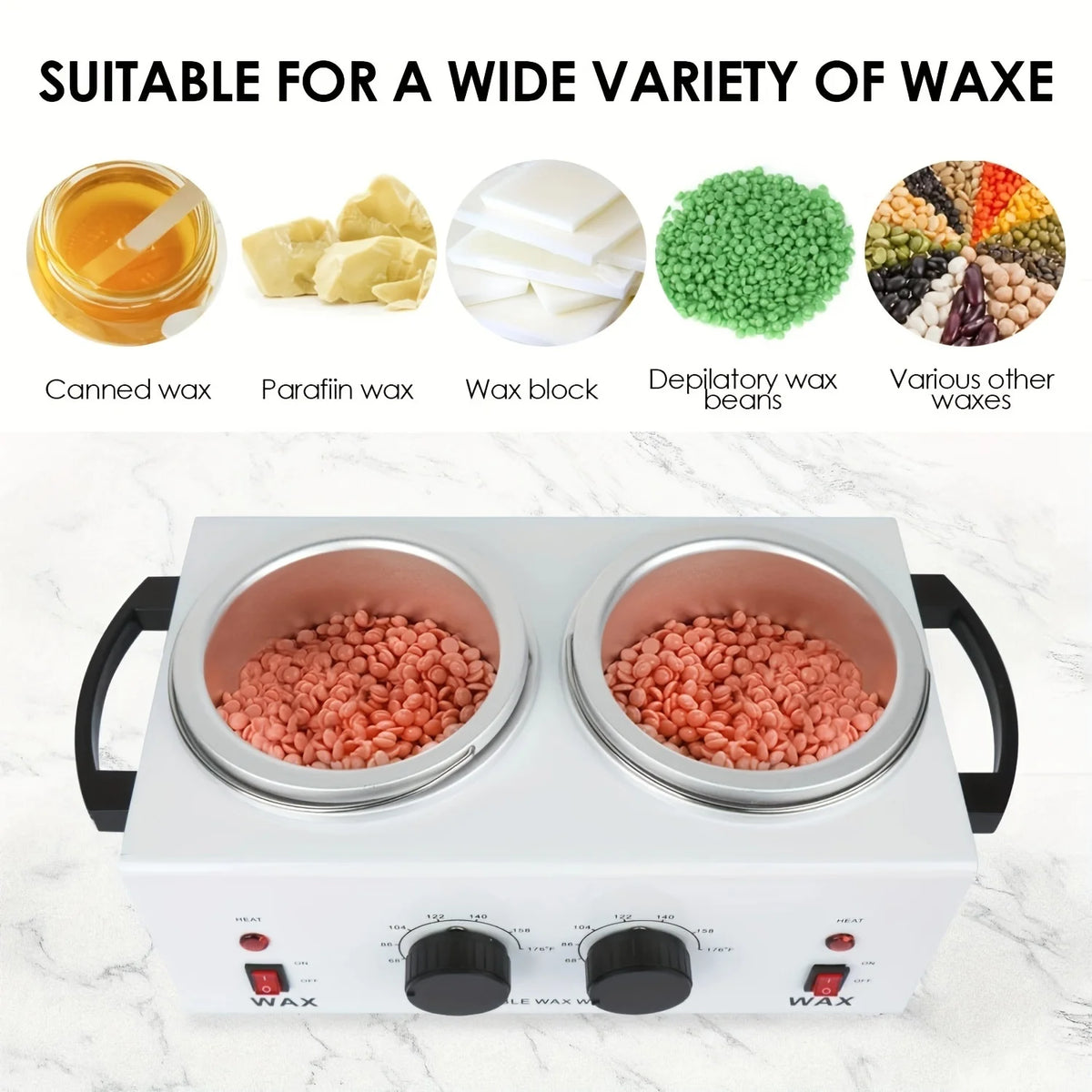 Dual Pot Wax Heater Kit For Professional Salon Hair Removal
