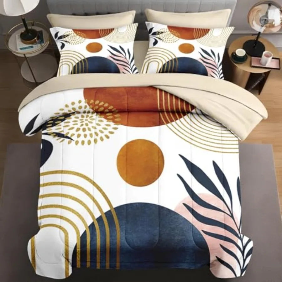 Soft Jacquard 7 Piece Comforter Set With Pillowcases And Shams
