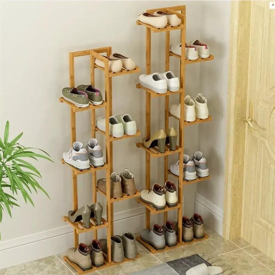 Wisfor 5 Tier Bamboo Corner Plant Stand Flower Display Rack