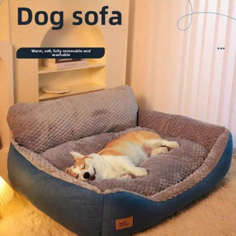 Plaid Pet Sleeping Mat For Dogs And Cats With Cushion