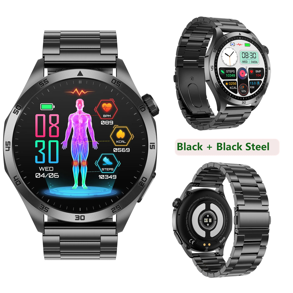 Health Smart Watch With Blood Pressure And Oxygen Monitoring