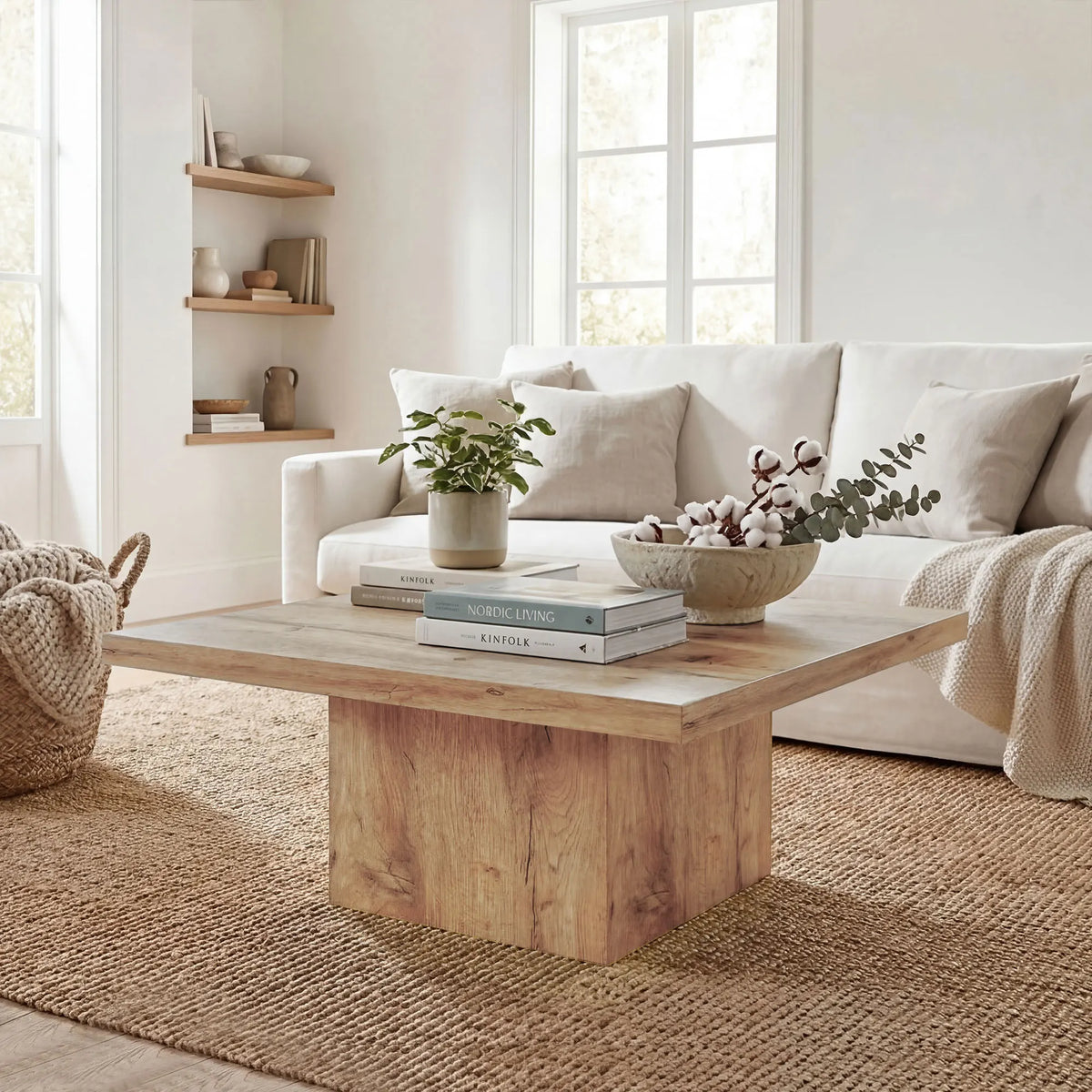 Homcom Minimalist Modern Wood Living Room Coffee Table