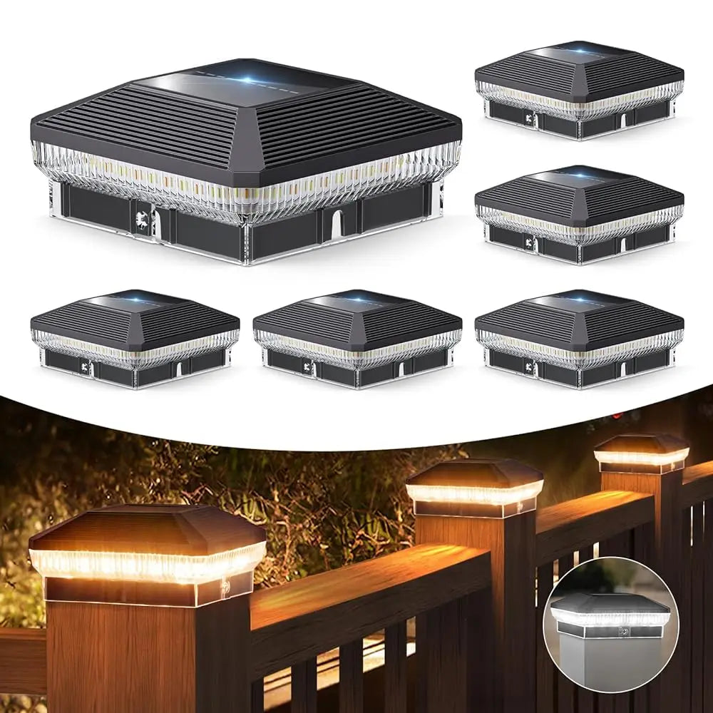 KPSTEK Solar Post Cap Lights Outdoor Waterproof LED Lamp