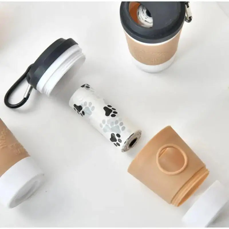 Portable Coffee Cup Style Dog Waste Bag Storage Dispenser