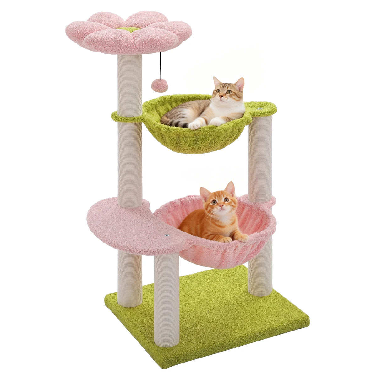 PAWZ Road Flower Cat Tree with Sisal Scratching Posts and Hammocks
