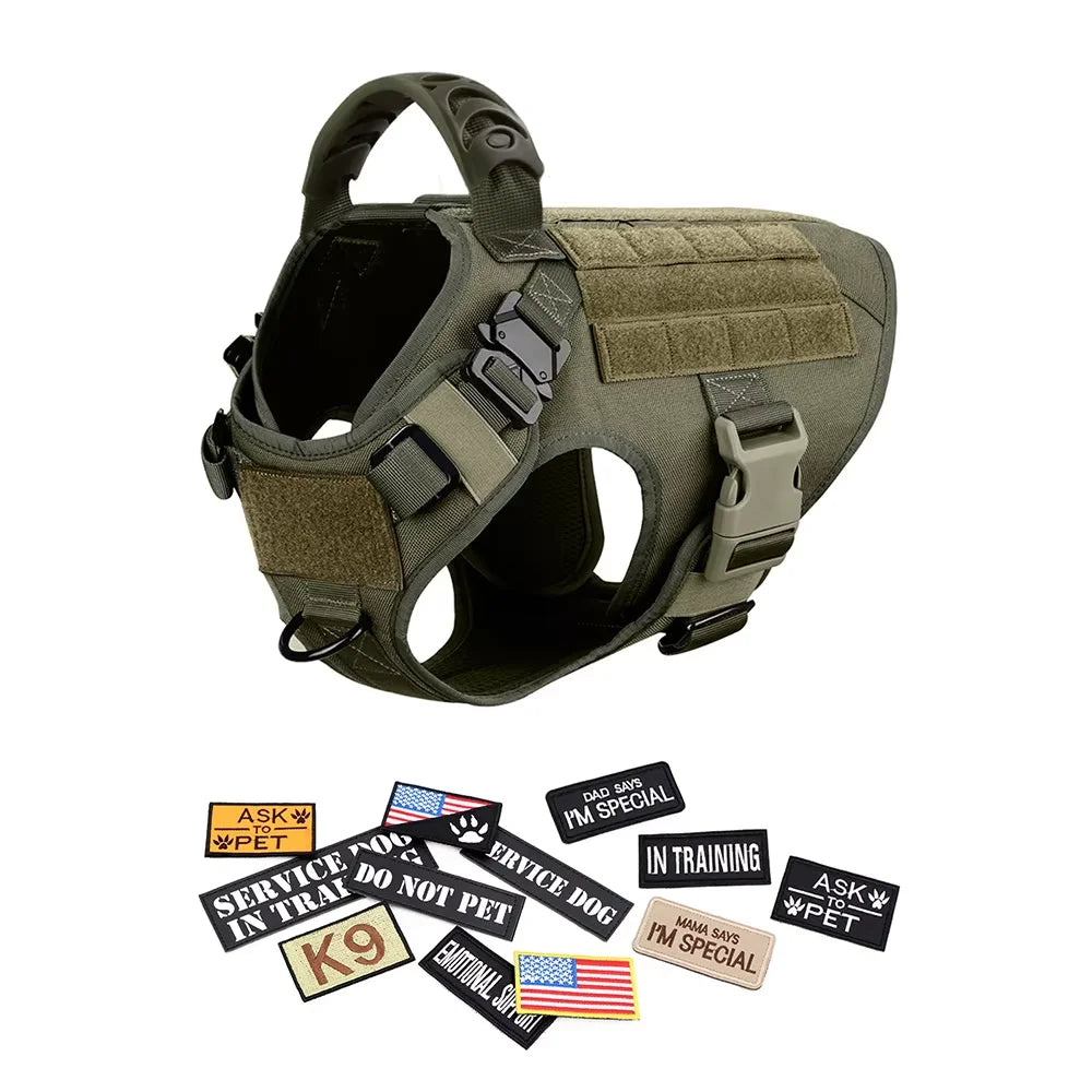 Petravel Tactical Dog Harness Vest And Training Accessory Set