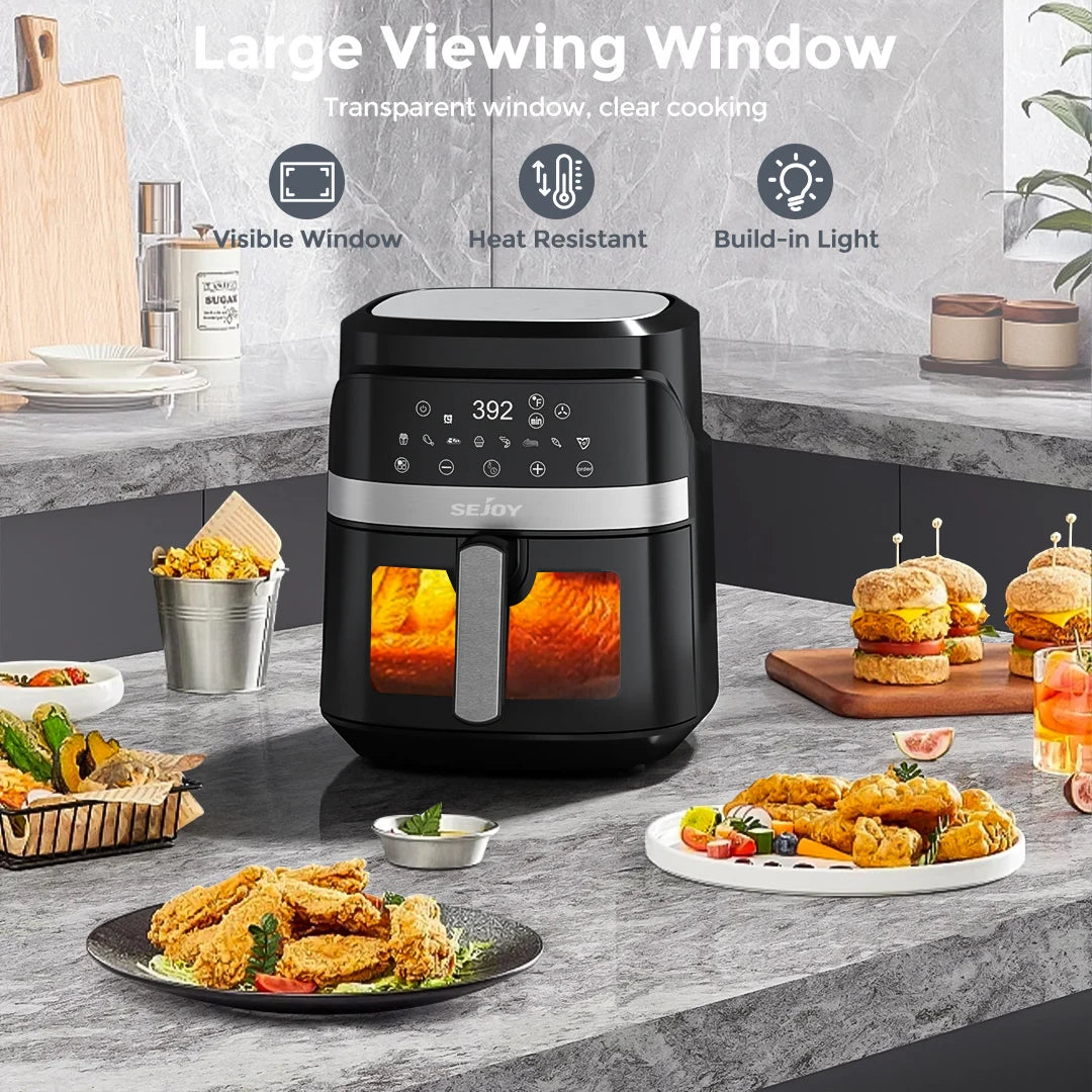 Sejoy Premium Air Fryer Featuring Ceramic Coating And Precise Heating