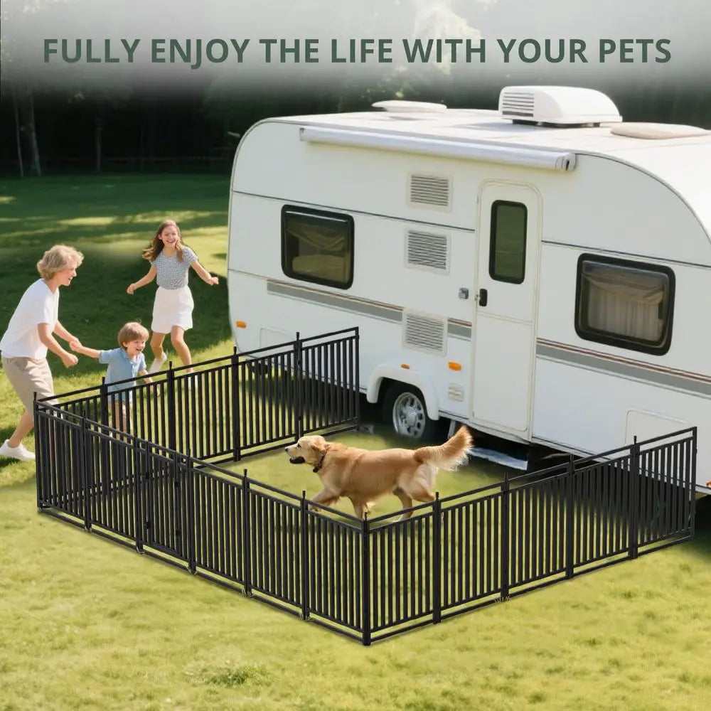 Sturdy Metal Dog Playpen For Indoor And Outdoor Pet Training Needs