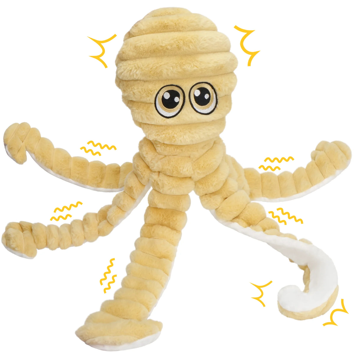 Octopus Design Squeaky Plush Dog Chew Toy For Pet Teething