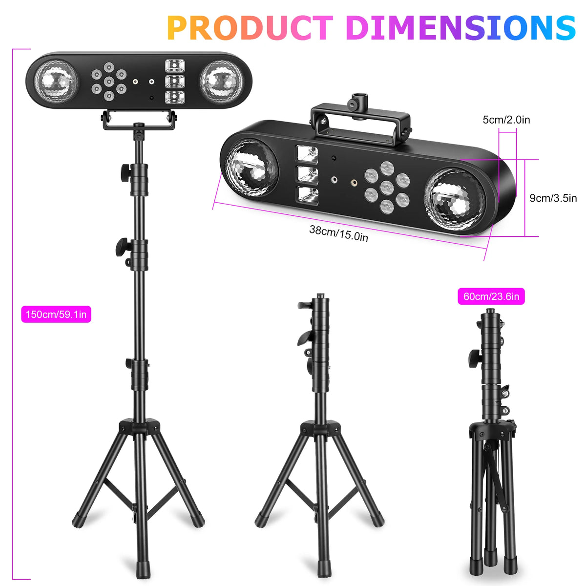 UKing Sound Remote Control Magic Ball Stage Light For Parties