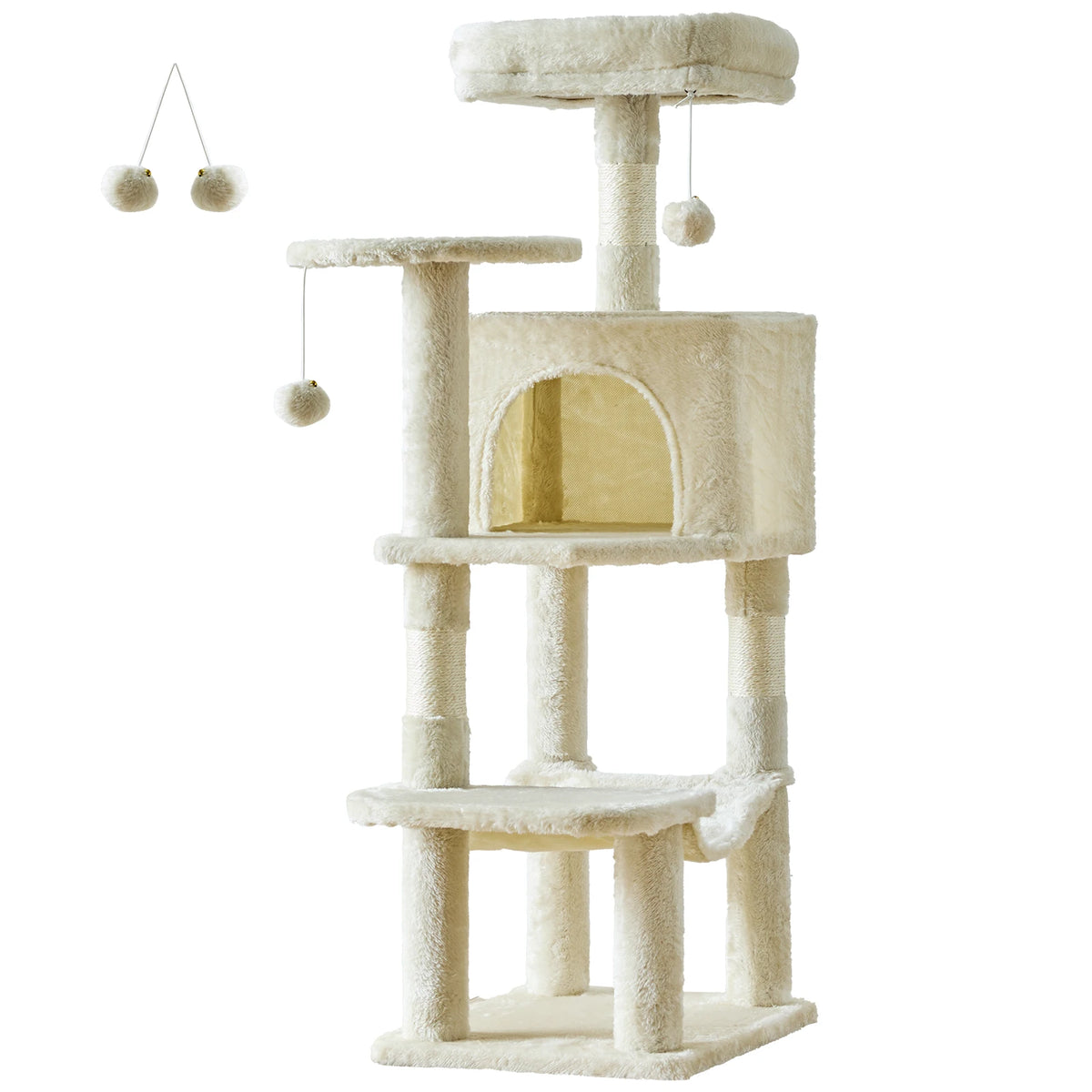 JHK Multi Level Indoor Cat Tree With Sisal Scratching Posts