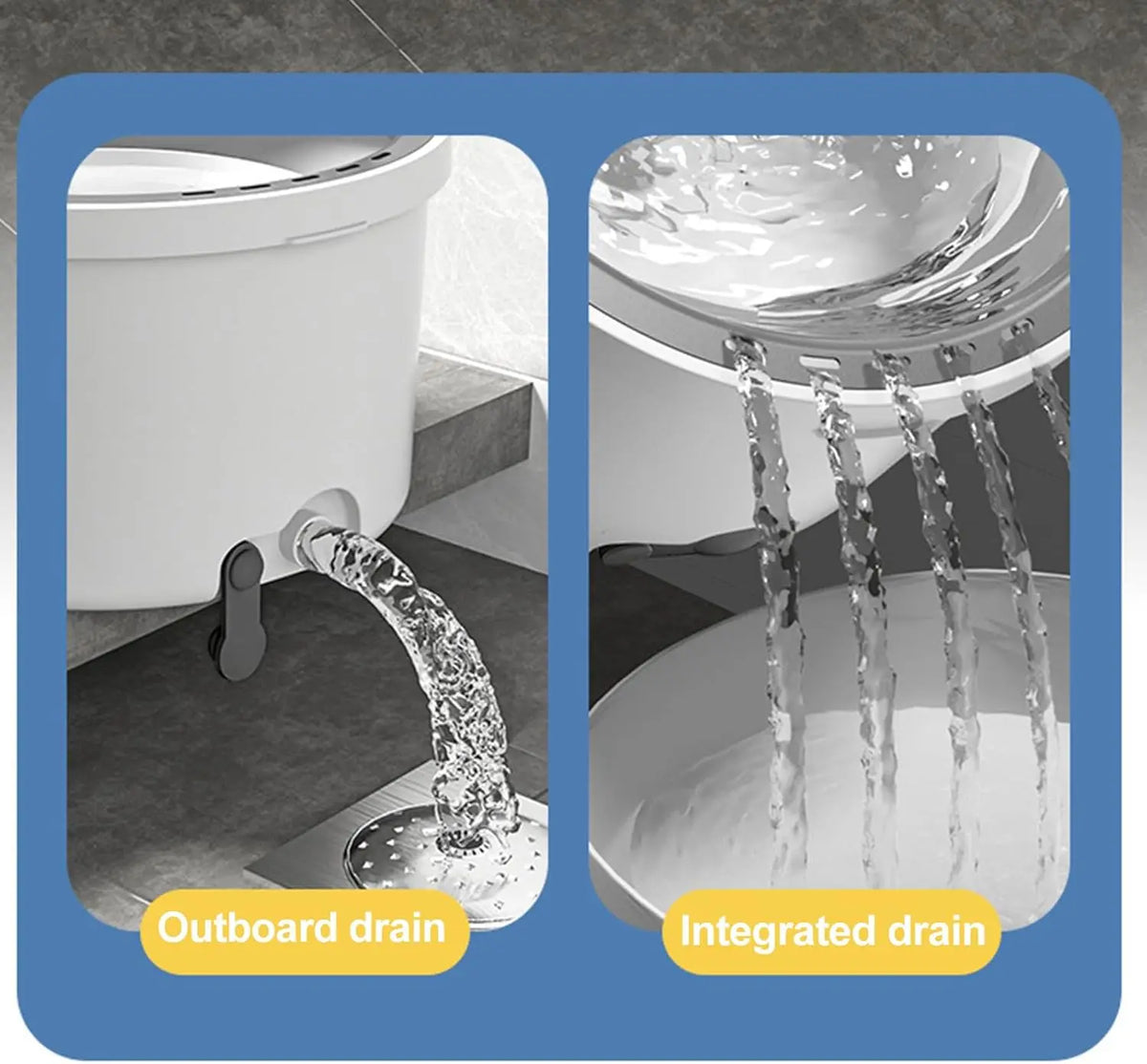 Self Wringing Spin Mop Bucket Set With Adjustable Handle