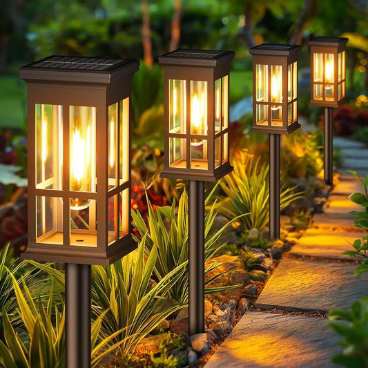 Solar Led Waterproof Pathway Lights Outdoor Garden Landscape Decor