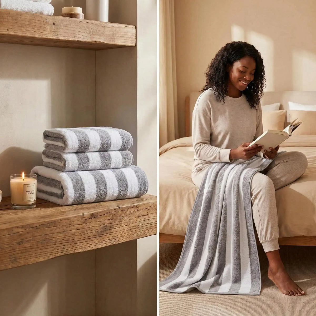 Soft Fluffy Quick Drying Bath Towel for Home and Travel