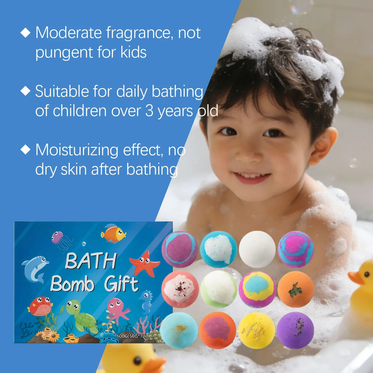Natural Plant Bath Bombs for Gentle Skin Cleansing and Moisturizing