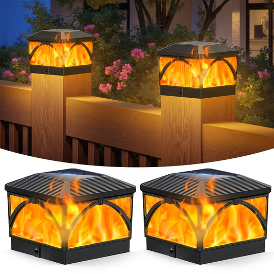 KPSTEK Solar LED Outdoor Automatic Fence Gate Pillar Light
