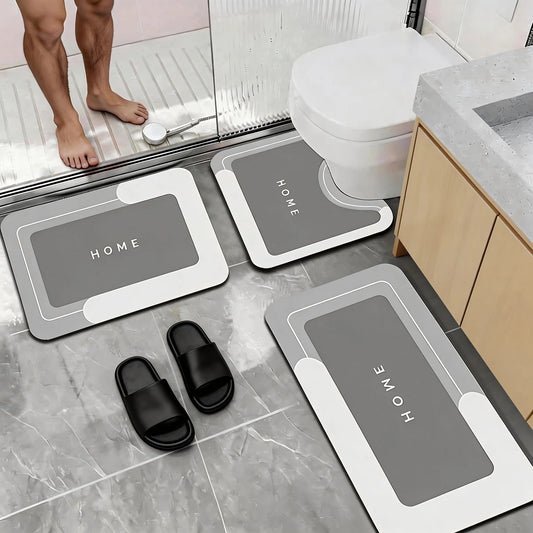 Quick Absorbent Non Slip Bathroom Rug And Bath Mat Set