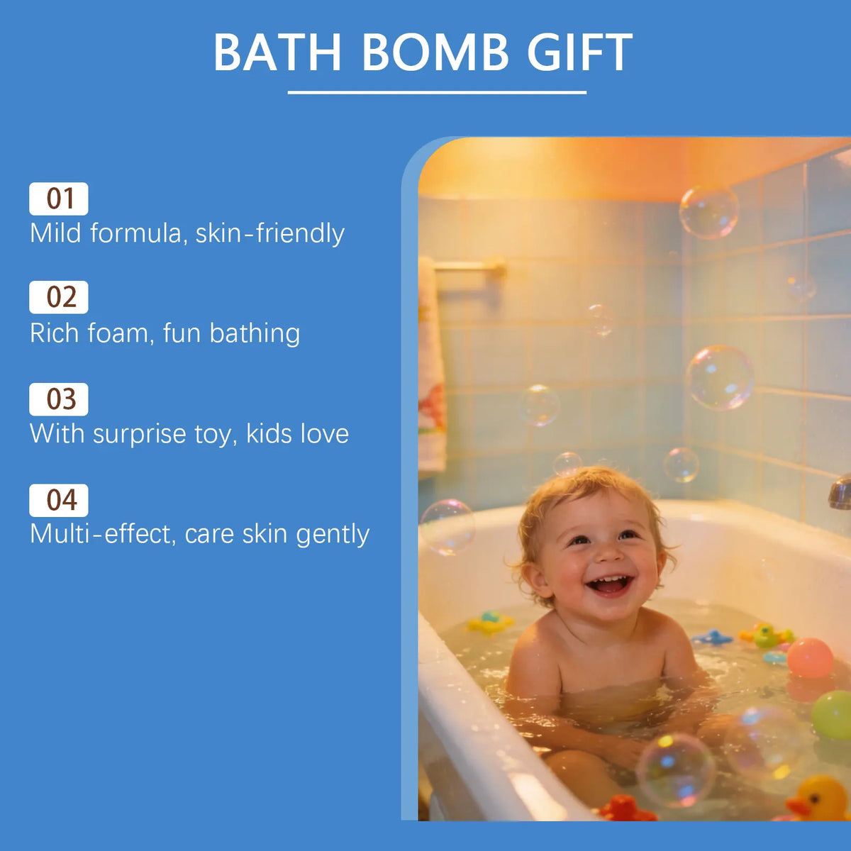 Natural Plant Bath Bombs for Gentle Skin Cleansing and Moisturizing
