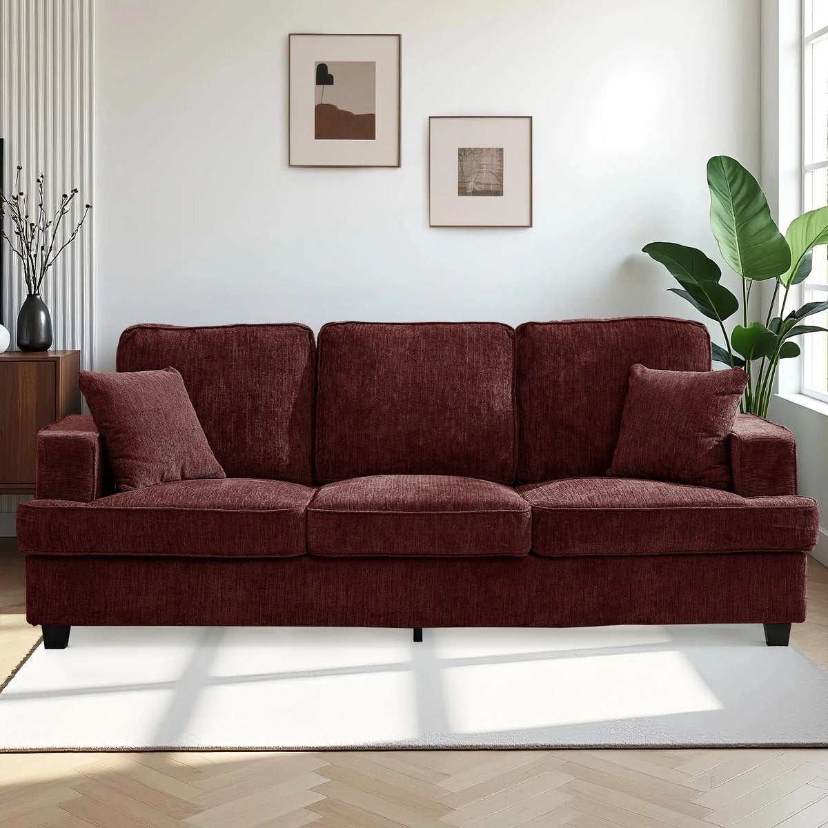 Modern Chenille Cloud Sofa With Extra Comfortable Soft Seats
