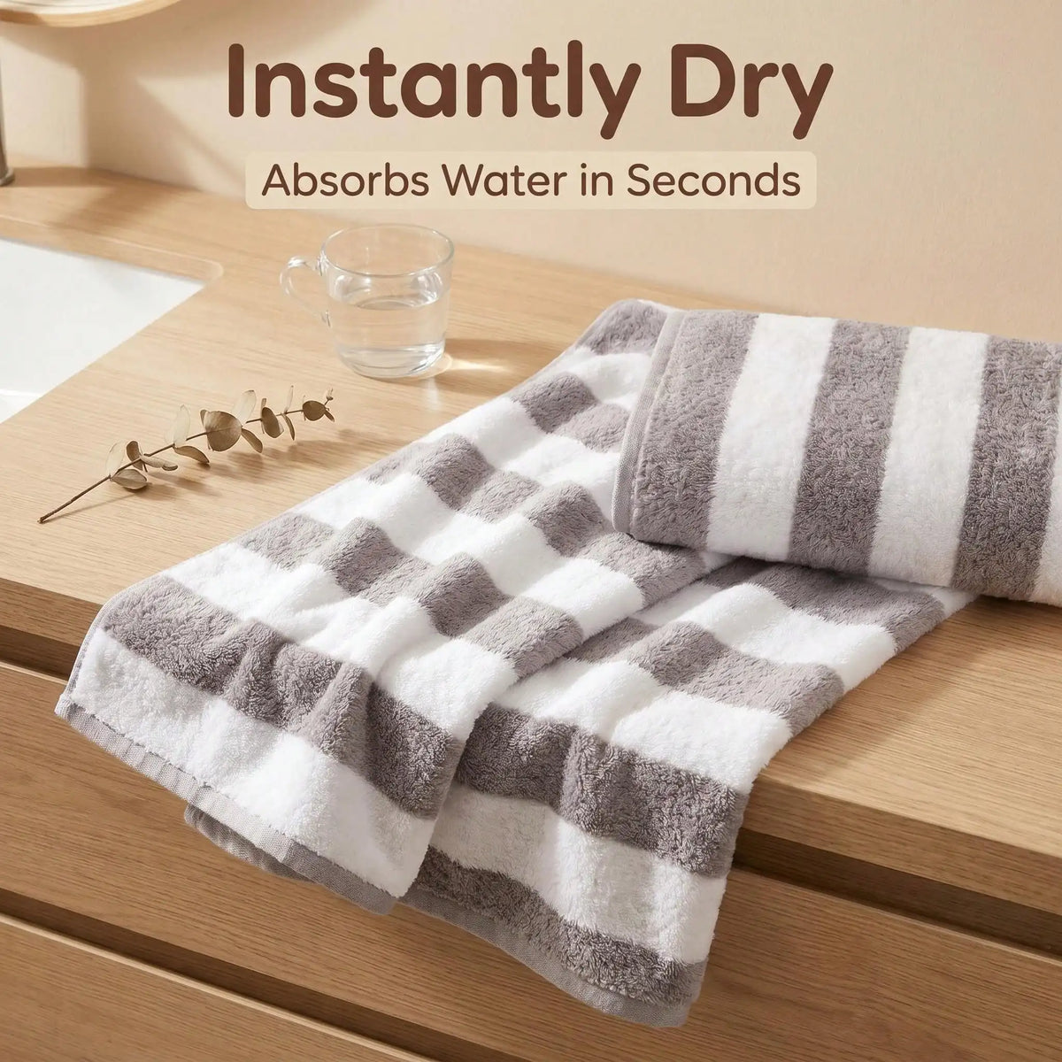 Soft Fluffy Quick Drying Bath Towel for Home and Travel