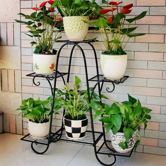 BINGOPAW Durable Metal Plant Stand Display Rack For Indoor Outdoor