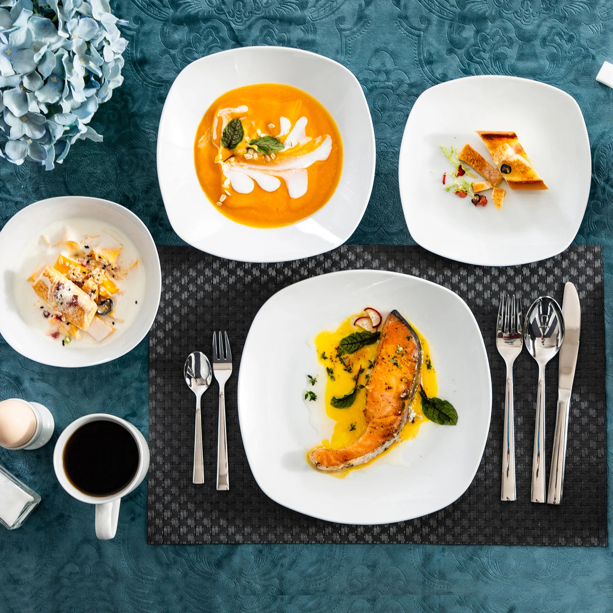 Malacasa 50 Piece Premium Porcelain Dinnerware Set