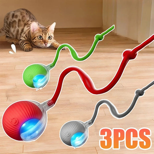 Automatic Rechargeable Rolling Ball Pet Toy For Cats And Dogs