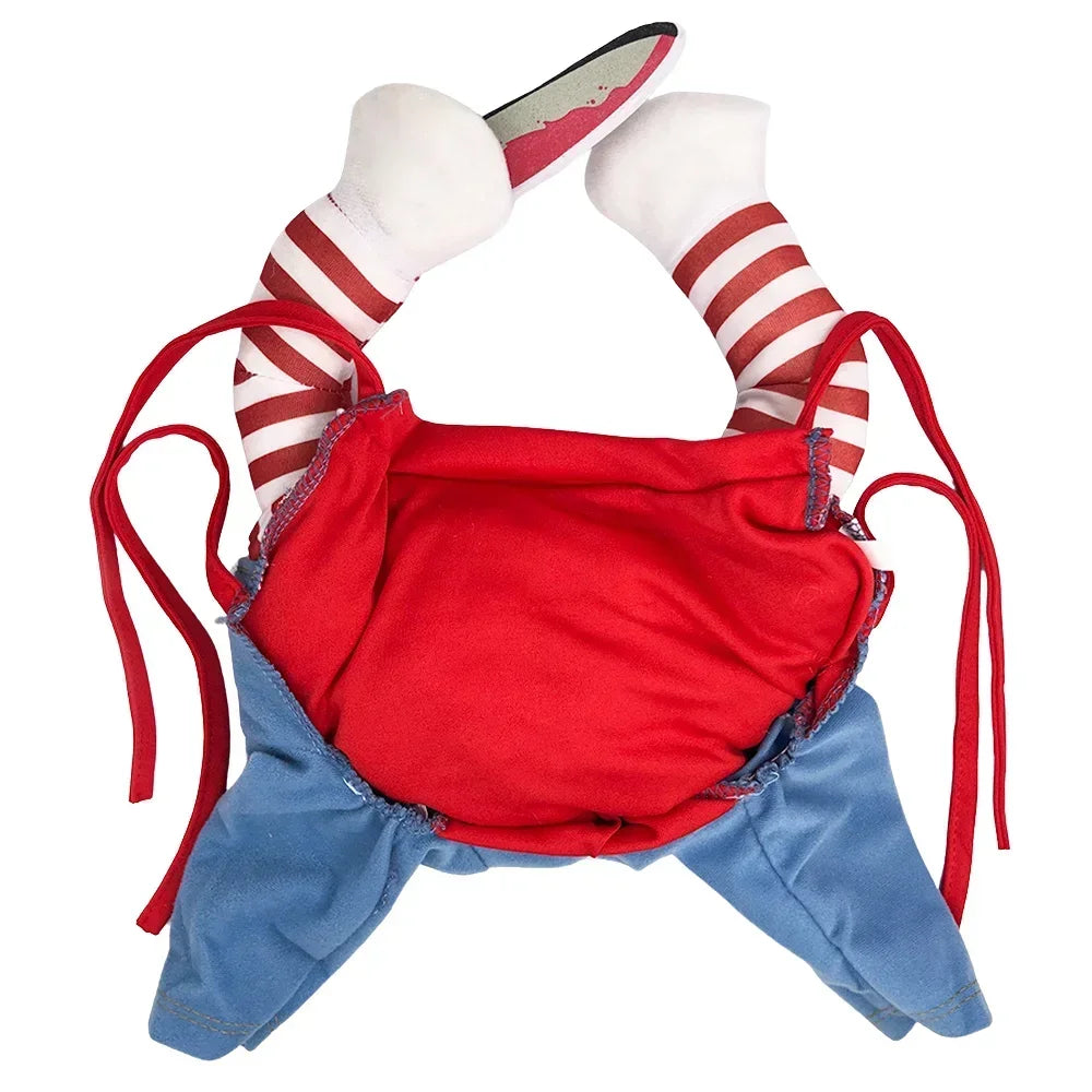 Chucky Doll Pet Costume for Dogs and Cats Halloween Cosplay Outfit