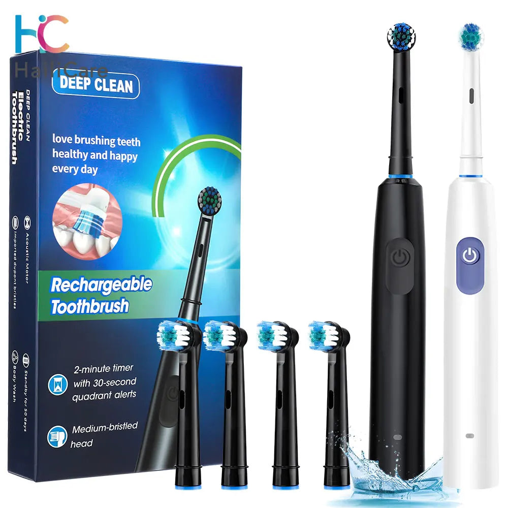 AFDEAL Rechargeable Rotating Electric Toothbrush With Multiple Cleaning Modes