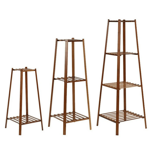 Wisfor Tiered Bamboo Plant Pot Holder Indoor Display Shelf