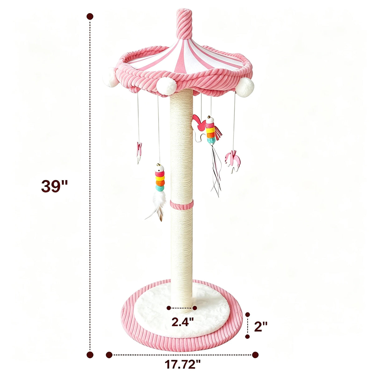 CWV Interactive Cat Tree With Rotating Top And Hanging Toys