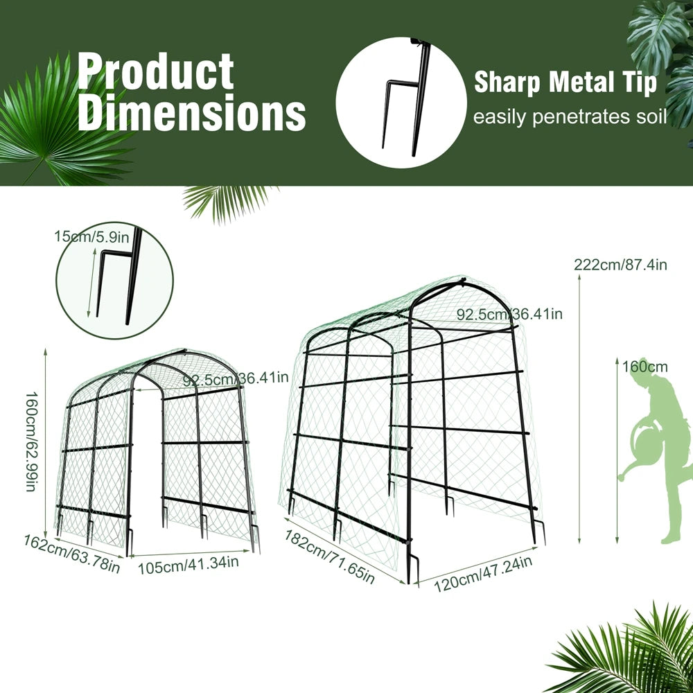 Wisfor U Shaped Metal Garden Plant Trellis Climbing Support Frame