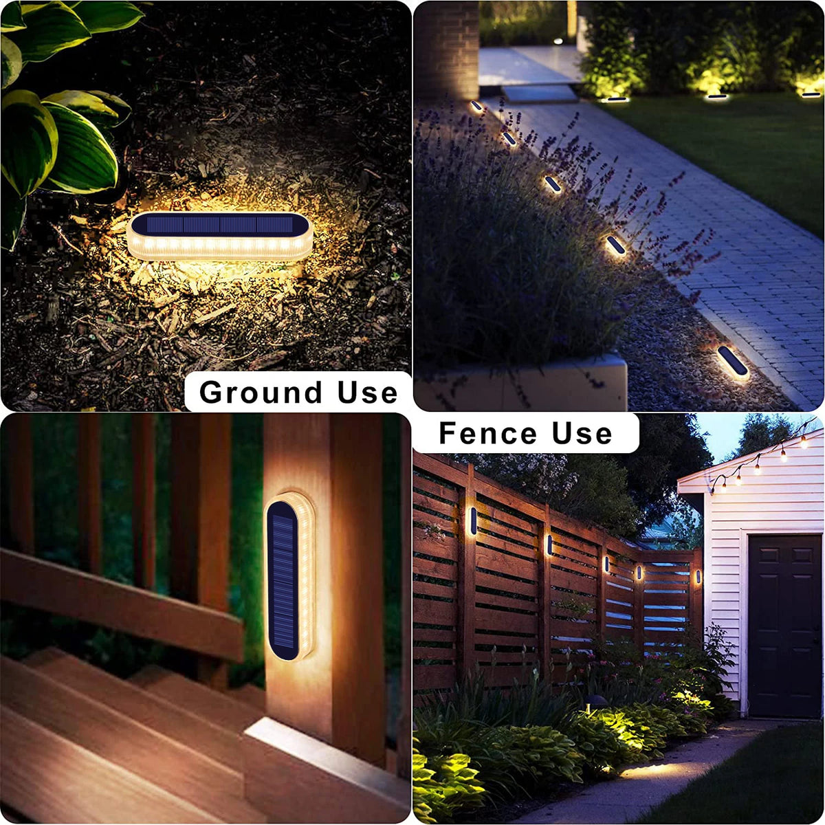 Waterproof Solar Deck Lights With Automatic LED Step Lighting