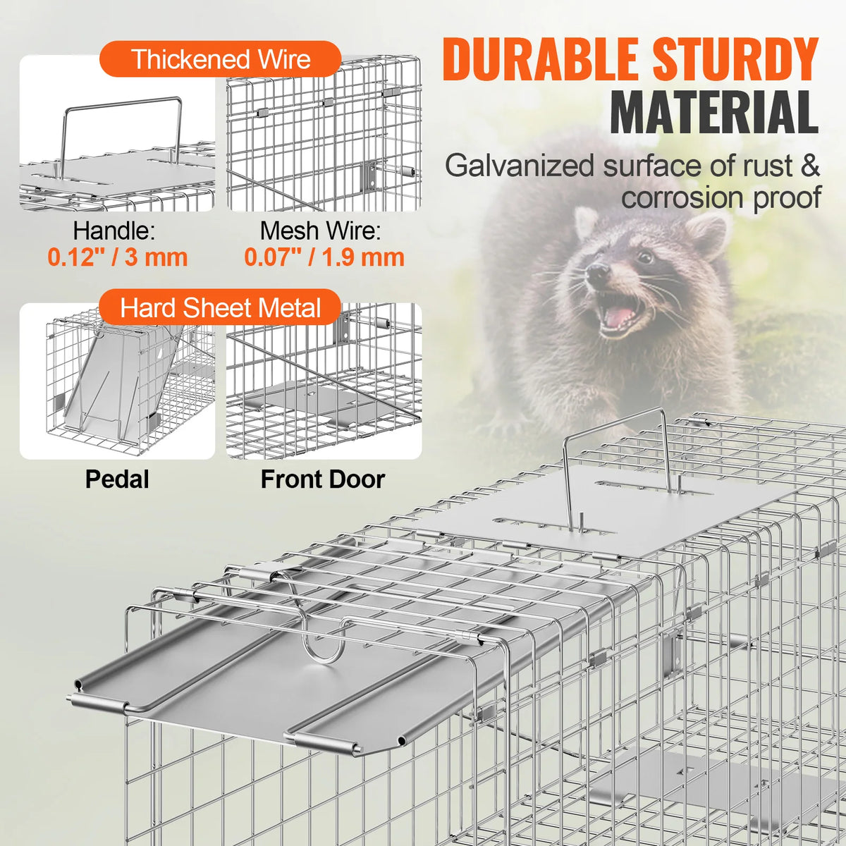 SucceBuy Humane Live Animal Cage Trap For Cats And Wildlife