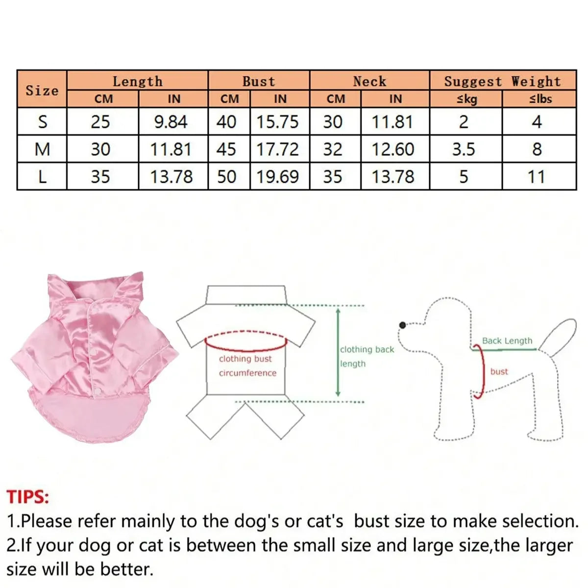 Button Closure Pet Pajamas for Small Dogs and Cats