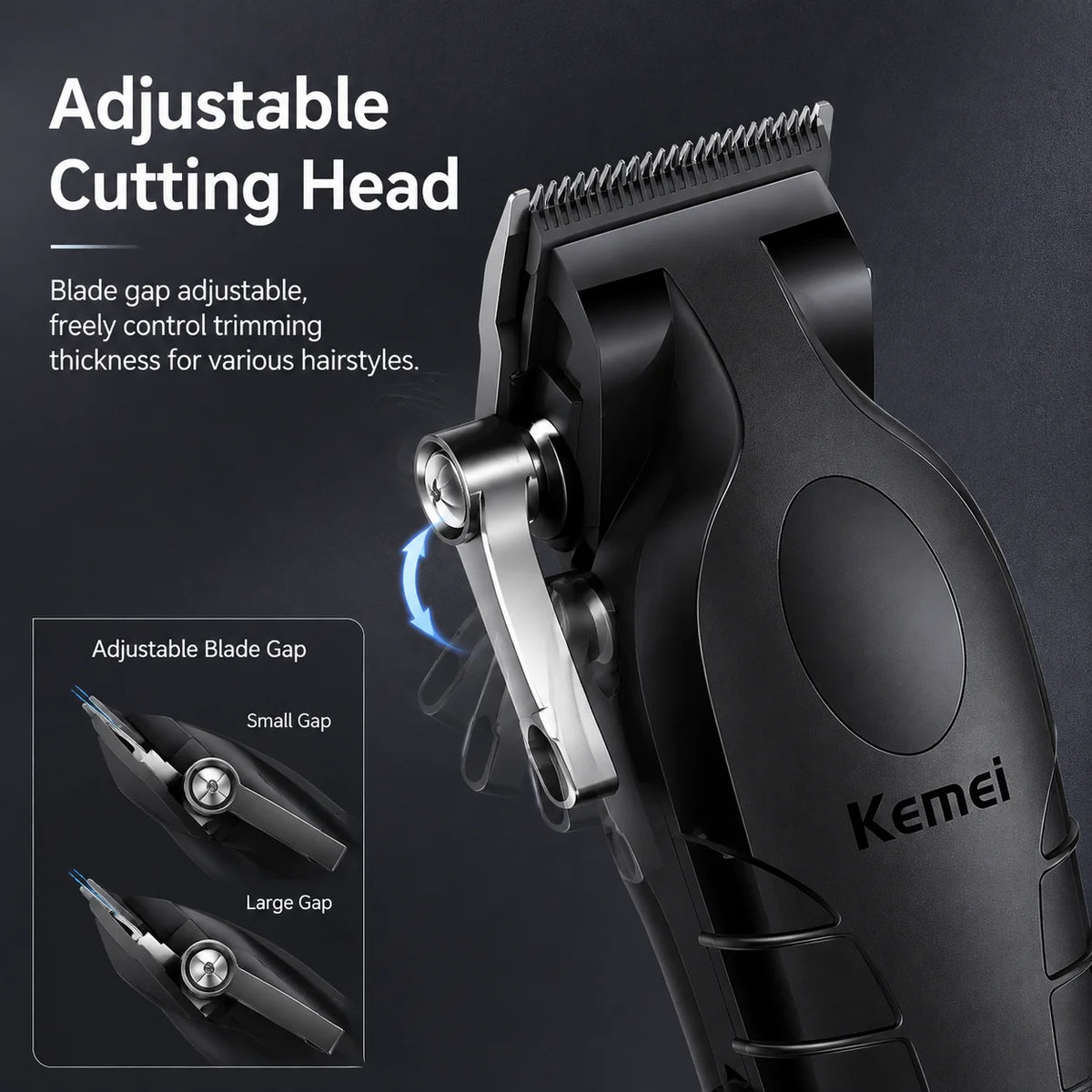 Kemei Professional Hair Clipper Trimmer And Shaver Set