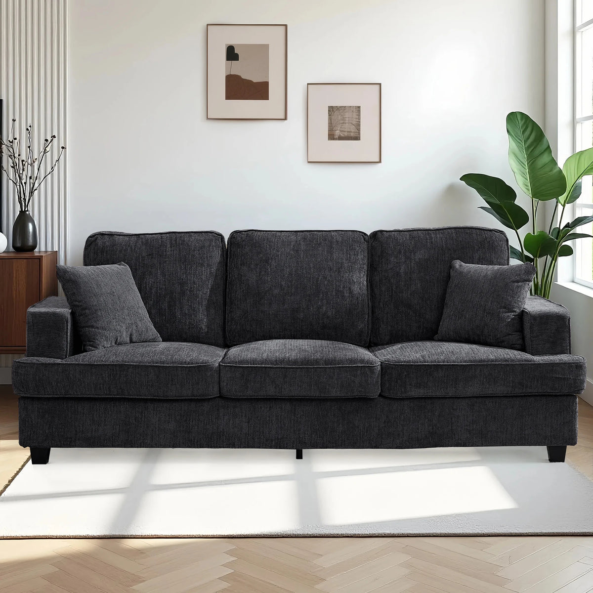 Modern Chenille Cloud Sofa With Extra Comfortable Soft Seats